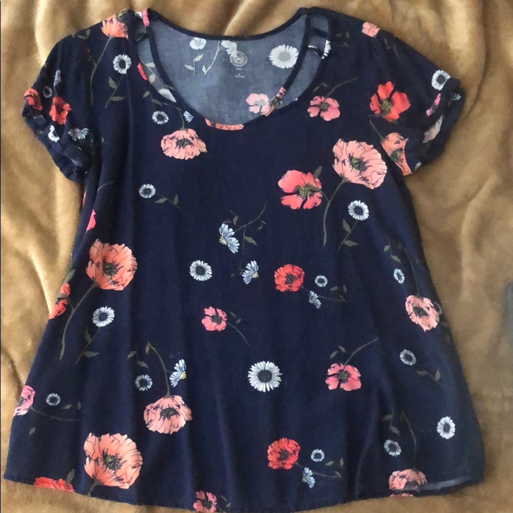 Blue Flower Blouse